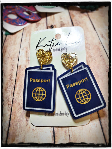 Passport Earrings